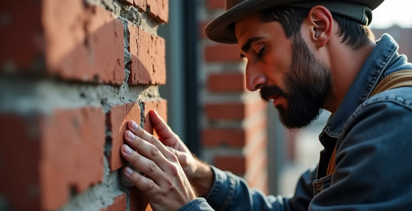Détail architectural de brique rouge victorienne caractéristique de l'influence britannique à Montréal