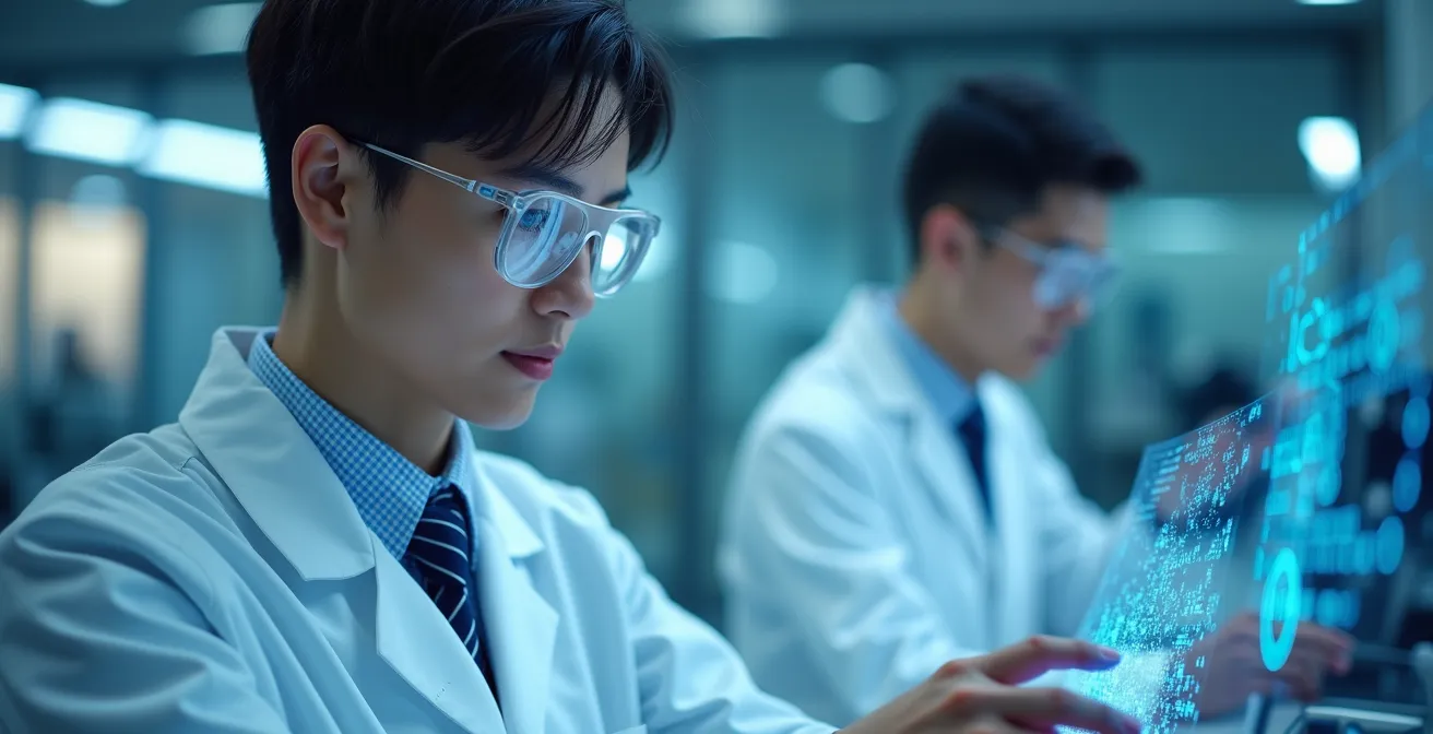 Laboratoire de recherche high-tech québécois avec chercheurs en action