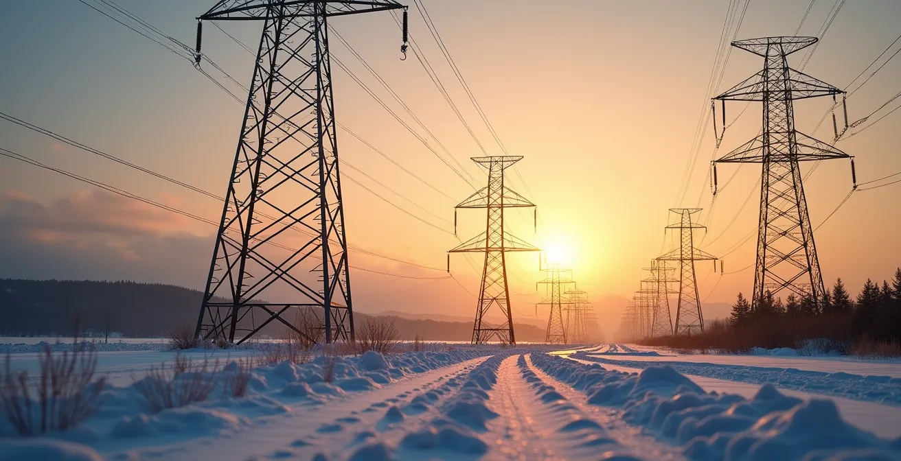 Infrastructure de transport électrique haute tension traversant la frontière canado-américaine