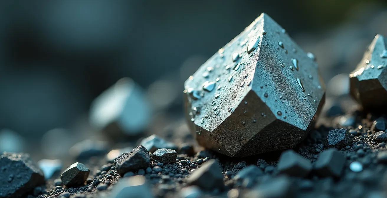 Vue aérienne d'une mine moderne intégrant des technologies vertes dans le paysage québécois