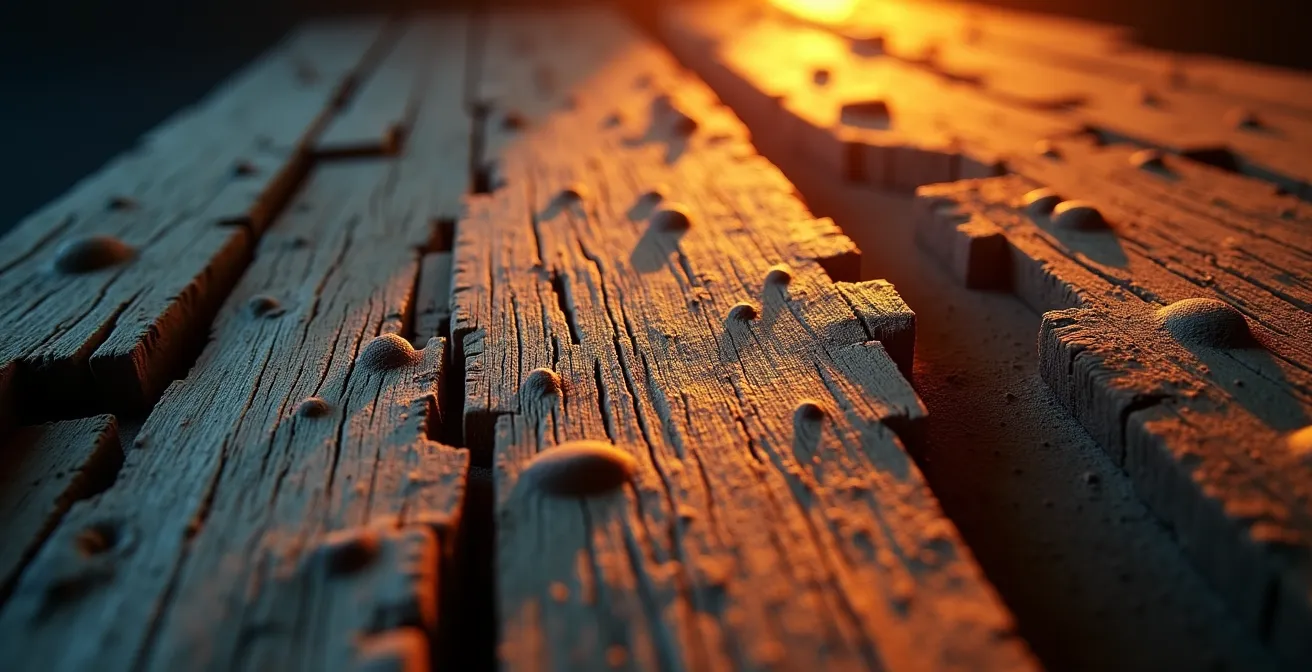 Vue macro de détails texturaux d'une scénographie expérimentale avec jeux de lumières abstraits